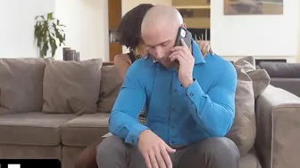 Chocolate Cougar Into Goddess Panties Fucks Her Athletic Boss