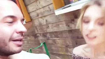 Slim Barely Legal with tiny titted pick up for an outdoors nailed