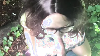 Hit women does anal inside the forest