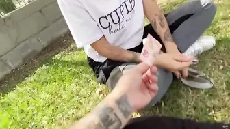 I gives cash to a incredible sexy women into the park and this happens