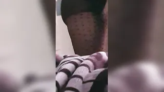 Step milf with a hole into stockings got fuck rough by step son and his friend - three-way sex