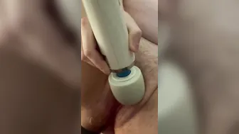 Fucking her butt while she plays with the wand