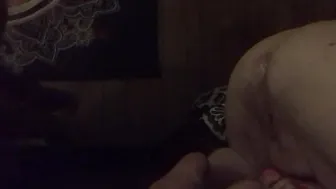 Husband likes to eat my booty but cock won’t fit