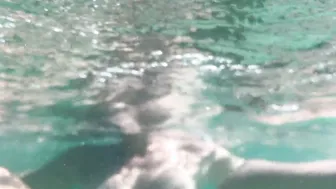 Nude adventures Swimming nude on a outdoor beach