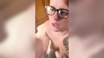 Goddess red haired wearing glasses getting a facial