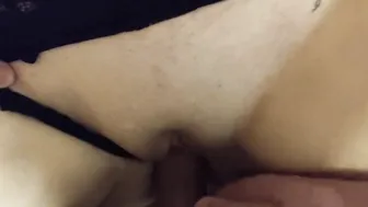 Pulling the lingerie to the side for a quickie