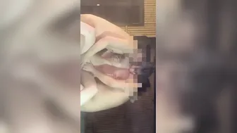 【個人撮影】景色の良い露天風呂で乱交３P