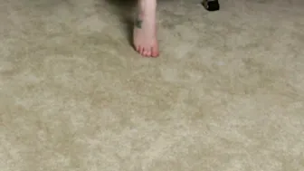 Teenie shows off her perfect foot