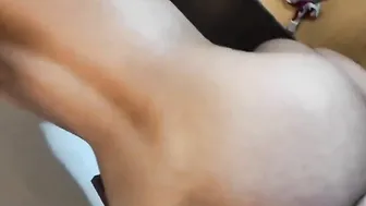 Doggy Style inside the chair with jizzed