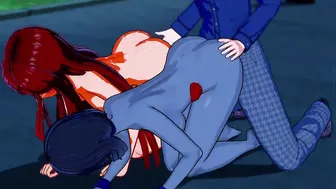 Koikatsu Party- Raven  Starfire Three-Way Cumshot