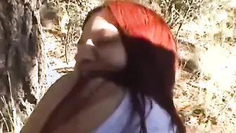 Cheating gf give handie with baldys dick
