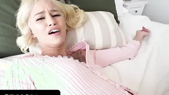 Dad Crush - Kinky Step Father Comforts His Sexsual Blonde Step Daughter With His Big Rough Penis