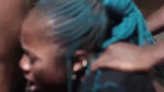 African intern getting screwed by colleagues into the office