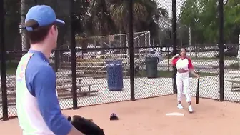 Priya Price Taking Hardcore Baseball Training