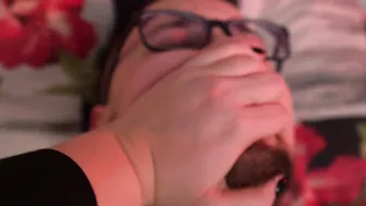 Rough sex and cum inside mouth kiss