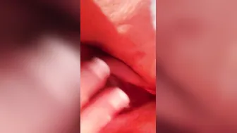Outside vehicle masturbation close up