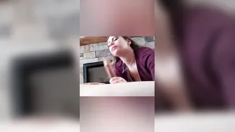 Mary gold suck it like a expert  cum into his mouth