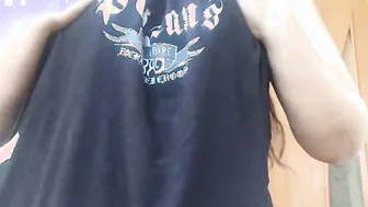Sweet chubby bimbos take off adorable pajama for you and play with gigantic butt and dripping twat
