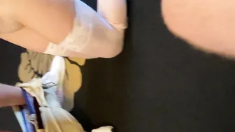 Blonde hotwife brought to her knees by huge penis