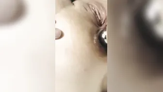 Adorable chubby blonde getting butt and booty plug played with by filthy grandpa