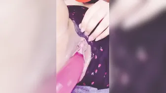 Hispanic takes sex toy up her booty