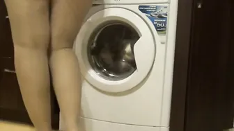 Huge nylon butt inside hotel