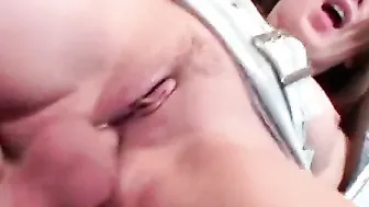 Crazy Sexy dark-haired 19 year old offer blowjob then getting her fresh
