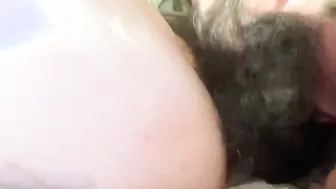 Littlekiwi has bushy twat licked and creampie on belly YUMMO