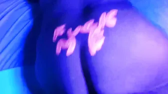 PAWG WITH BODY PAINT GETTING POUNDED