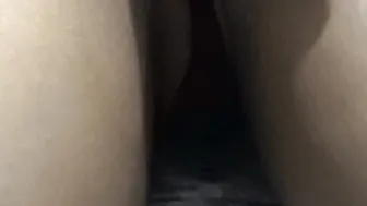 I rubs her huge butt and then I fill her with my cum and she asks me for more