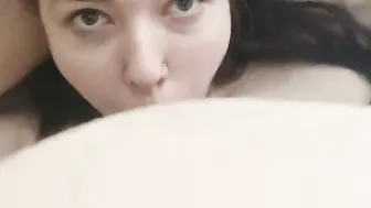 Suction porn video – Morning suction of a huge cock with her hubby