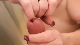 Lexies Shower Hand Job Earns Her Cum Covered Titted