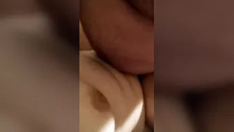 Private NC fiance takes cum on her titties.