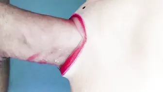 Professor cougar - Close-up sloppy fellatio for twice incredibles cumshots (1 for mouth 1 for face)