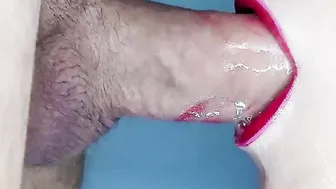 Professor cougar - Close-up sloppy fellatio for twice incredibles cumshots (1 for mouth 1 for face)