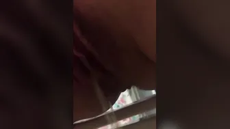My Peeing + Creamy Cum Mix Together and Flow Out of Me