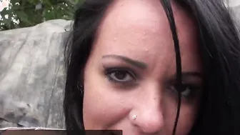 Gorgeous beauty goddess fucks the mature gardener