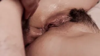 Quick hardcore anal fucked with big jizzed  unshaved vagina