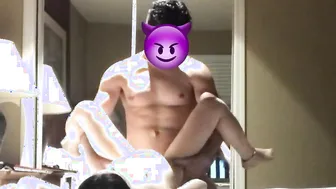 Gigantic butt Hispanic screams while taking fat penis doggy style