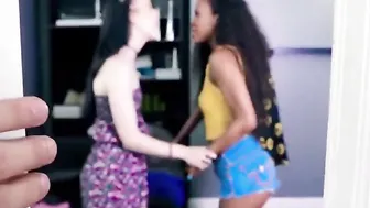 Demi Sutra Megan Winters and Bambi African Stepbrother Destroy Their Night