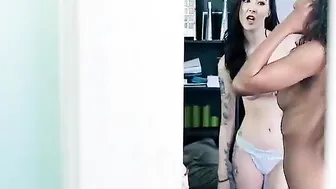 Demi Sutra Megan Winters and Bambi African Stepbrother Destroy Their Night