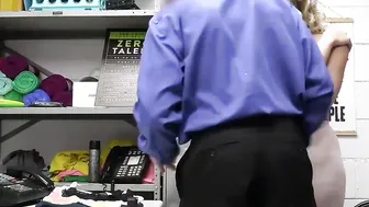 Officer Bents Shoplifter on Table to Proceed Deep Cavity Search on Her - River Lynn