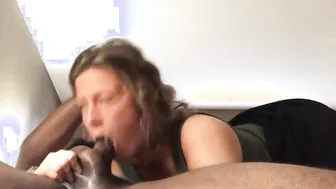 Feebie Twigs give Jack Blaque a ball grabbing bj