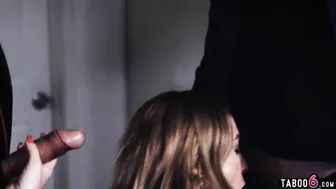 Young blonde Aiden Ashley gets some very valuable lessons inside business