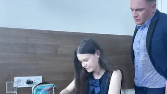 My stepsister caught me with a standing penis and fuck me