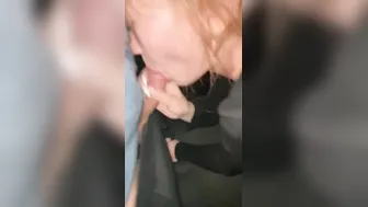 Gave me a oral sex and cum into my mouth sex into the vehicle