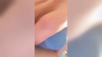 Milf uses dildo to pound on her tight pink snatch