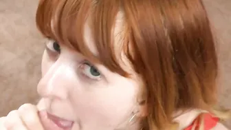 ChickPass - Young redhead Hannahs sucking an mature bro