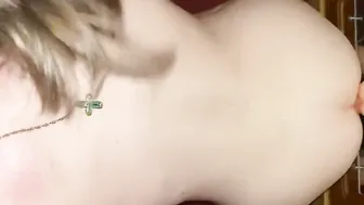 Inside the vagina and butt vibrator and gigantic cock into the mouth