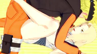 Tsunade and Naruto Uzumaki have deep sex inside a Japanese-style room. - Naruto Animated